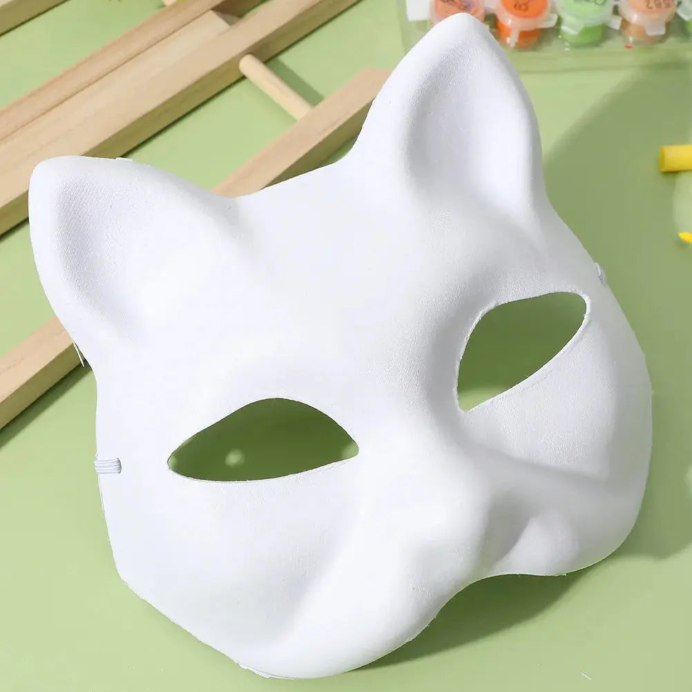 Blank Hand Drawn Mask DIY White Paper Masquerade Masks Bulk Cosplay ...
